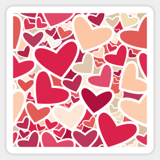 Colorful pattern with hearts Sticker